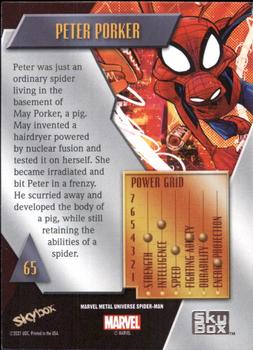 2021 SkyBox Metal Universe Marvel Spider-Man #65 Peter Porker Back