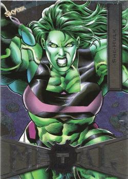 2021 SkyBox Metal Universe Marvel Spider-Man #77 She-Hulk Front