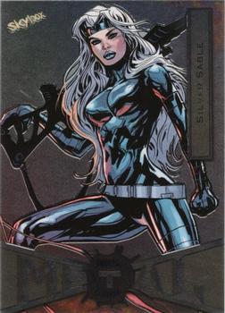 2021 SkyBox Metal Universe Marvel Spider-Man #81 Silver Sable Front