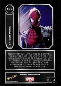 2021 SkyBox Metal Universe Marvel Spider-Man #186 Spider-Punk Back