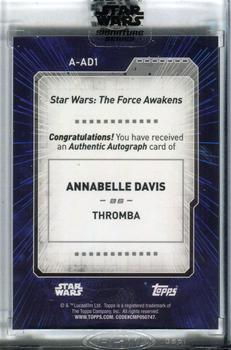 2022 Topps Star Wars Signature Series #A-AD1 Annabelle Davis Back