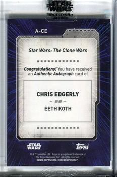 2022 Topps Star Wars Signature Series #A-CE Chris Edgerly Back