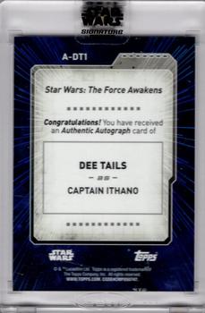 2022 Topps Star Wars Signature Series #A-DT1 Dee Tails Back