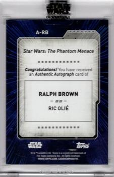 2022 Topps Star Wars Signature Series #A-RB Ralph Brown Back