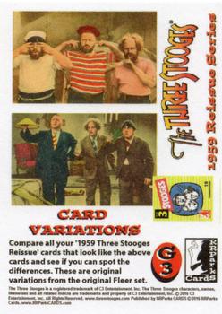 2016 RRParks The Three Stooges (1959) Reissue - Gallery Cards #G3 Curly Howard Back