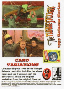 2016 RRParks The Three Stooges (1959) Reissue - Gallery Cards #G5 3 Stooges / Three Stooges (Stamps) Back