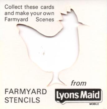 1977 Lyons Maid Farmyard Stencils #NNO Chicken Back