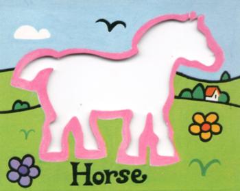 1977 Lyons Maid Farmyard Stencils #NNO Horse Front