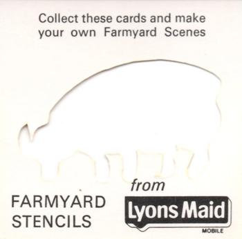 1977 Lyons Maid Farmyard Stencils #NNO Sheep Back