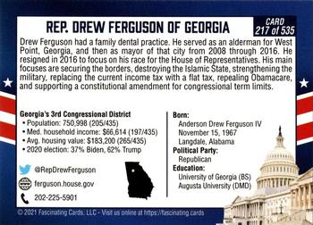 2021 Fascinating Cards 117th United States Congress #217 Drew Ferguson Back