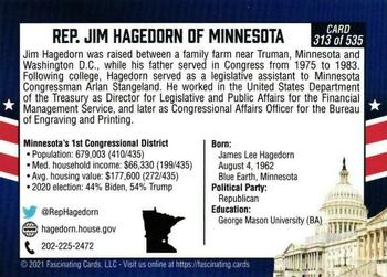 2021 Fascinating Cards 117th United States Congress #313 Jim Hagedorn Back