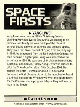 2004 Cardlynx Space Firsts #6 Yang Liwei Back