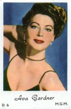 1952 Dutch Gum D (Script) #D6 Ava Gardner Front