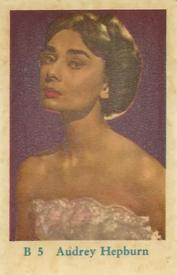 1959 Dutch Gum B (Blue Text) #B5 Audrey Hepburn Front