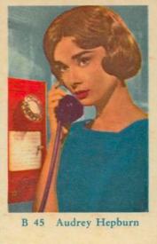 1959 Dutch Gum B (Blue Text) #B45 Audrey Hepburn Front