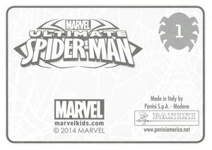 2014 Panini Marvel Ultimate Spider-Man Stickers #1 Sticker 1 Back