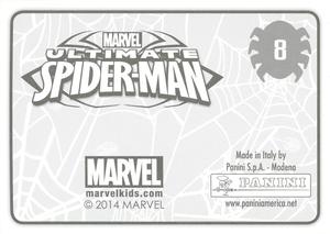 2014 Panini Marvel Ultimate Spider-Man Stickers #8 Sticker 8 Back