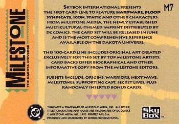 1993 SkyBox Milestone: The Dakota Universe - Comic Promos #M7 Holocaust Back