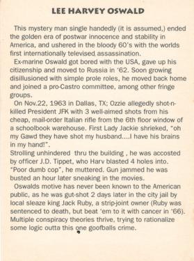 1990 Incredible True-Life Murderers! 1st Series #27 Lee Harvey Oswald Back