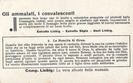 1933 Liebig Iside e Osiride (Isis and Osiris)(Italian Text)(F1276, S1280) #5 Orus Back