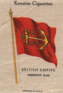 1933 Kensitas British Empire Flags Silks #NNO Admiralty flag Front