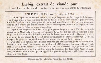 1934 Liebig Capri (French Text)(F1283, S1287) #1 Panorama Back