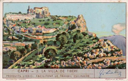 1934 Liebig Capri (French Text)(F1283, S1287) #3 La Villa de Tibere Front