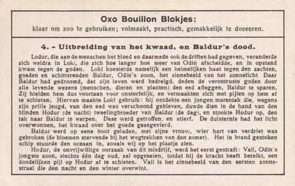 1934 Liebig Edda (Edda - Norse Saga)(Dutch Text)(F1290, S1291) #4 Baldur's Uitvaart Back