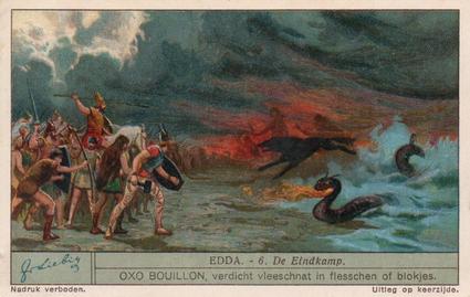 1934 Liebig Edda (Edda - Norse Saga)(Dutch Text)(F1290, S1291) #6 De Etndkamp Front