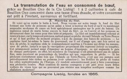 1934 Liebig Peche En Pleine Mer (North Sea Fishing)(French Text)(F1296, S1297) #3 Rentree du filet Back