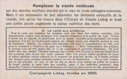 1934 Liebig Peche En Pleine Mer (North Sea Fishing)(French Text)(F1296, S1297) #6 La vente aux encheres Back