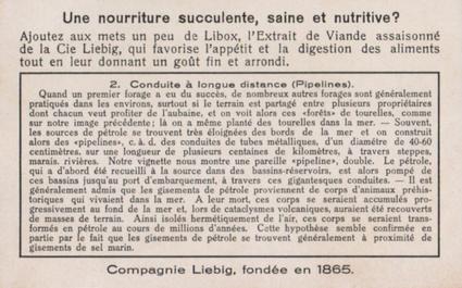 1934 Liebig La Production Du Petrole (The Production of Petroleum)(French Text)(F1297, S1298) #2 Conduite a longue distance (Pipelines) Back