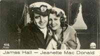 1932 Salem / Bulgaria Film Fotos Series 2 #416 James Hall / Jeanette MacDonald Front