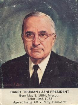 1964 General Mills President Portraits #NNO Harry Truman Front