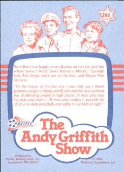 1991 Pacific The Andy Griffith Show Series 3 #280 Citizens Arrested! Back