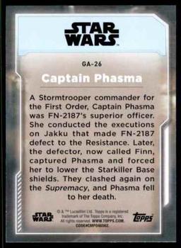 2021 Topps Star Wars: Battle Plans - Galactic Adversaries #GA-26 Captain Phasma Back