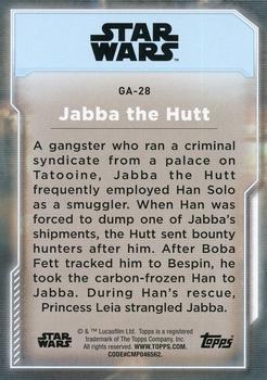 2021 Topps Star Wars: Battle Plans - Galactic Adversaries #GA-28 Jabba the Hutt Back