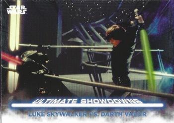 2021 Topps Star Wars: Battle Plans - Ultimate Showdowns #US-1 Luke Skywalker vs. Darth Vader Front