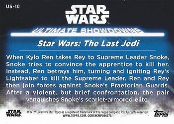 2021 Topps Star Wars: Battle Plans - Ultimate Showdowns #US-10 Kylo Ren & Rey vs. Praetorian Guards Back