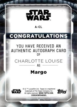 2021 Topps Star Wars: Battle Plans - Autographs #A-CL Charlotte Louise Back