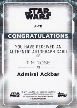 2021 Topps Star Wars: Battle Plans - Autographs #A-TR Tim Rose Back