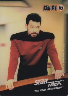 1996 Bi-Fi Star Trek: The Next Generation Lenticular (German) #3 Commander Riker Front