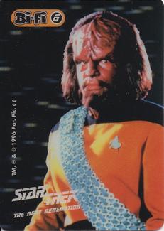 1996 Bi-Fi Star Trek: The Next Generation Lenticular (German) #6 Lieutenant Worf Front