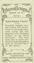 1936 R. & J. Hill Cinema Celebrities #6 Enid Stamp Taylor Back