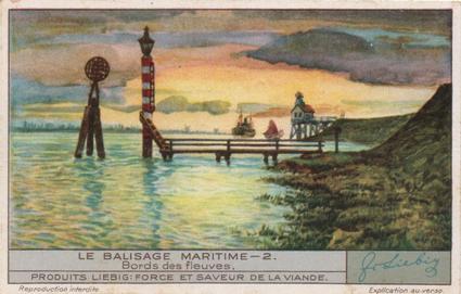 1936 Liebig Le Balisage Maritime (Maritime Signals)(French Text)(F1338, S1343) #2 Bords des fleuves Front