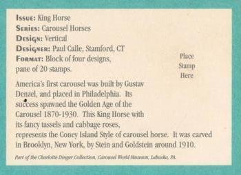 1995 USPS Treasury of Stamp #NNO King Horse Back