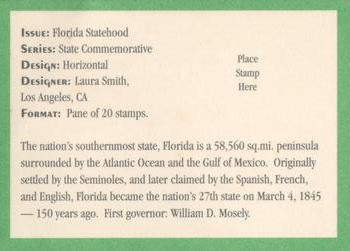 1995 USPS Treasury of Stamp #NNO Florida Statehood Back