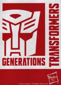 2015-16 Hasbro Transformers Generations #NNO Decepticon Vortex Back
