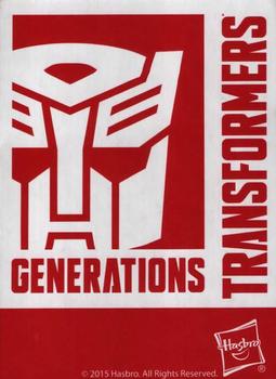 2015-16 Hasbro Transformers Generations #NNO Protectobot First Aid Back