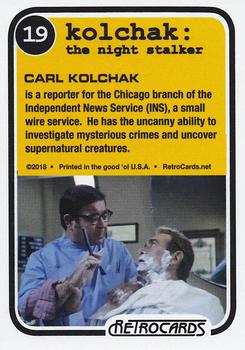 2016 RetroCards Kolchak: The Night Stalker #19 Reporter, Carl Kolchak Back